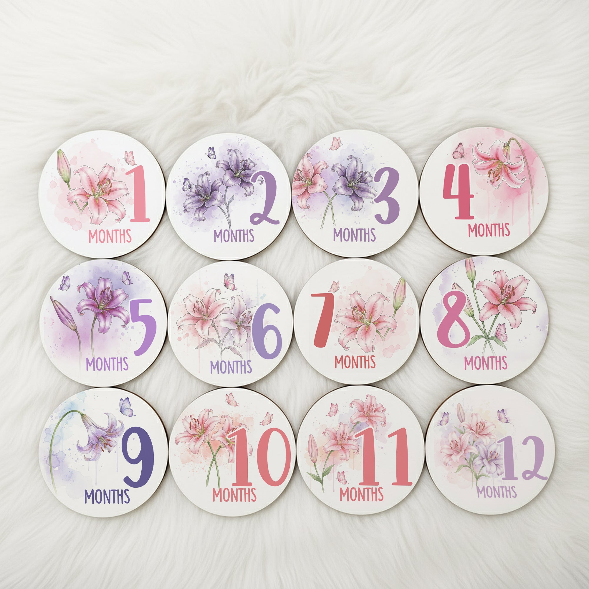 Milestone Tracker Wood Signs in Lilys