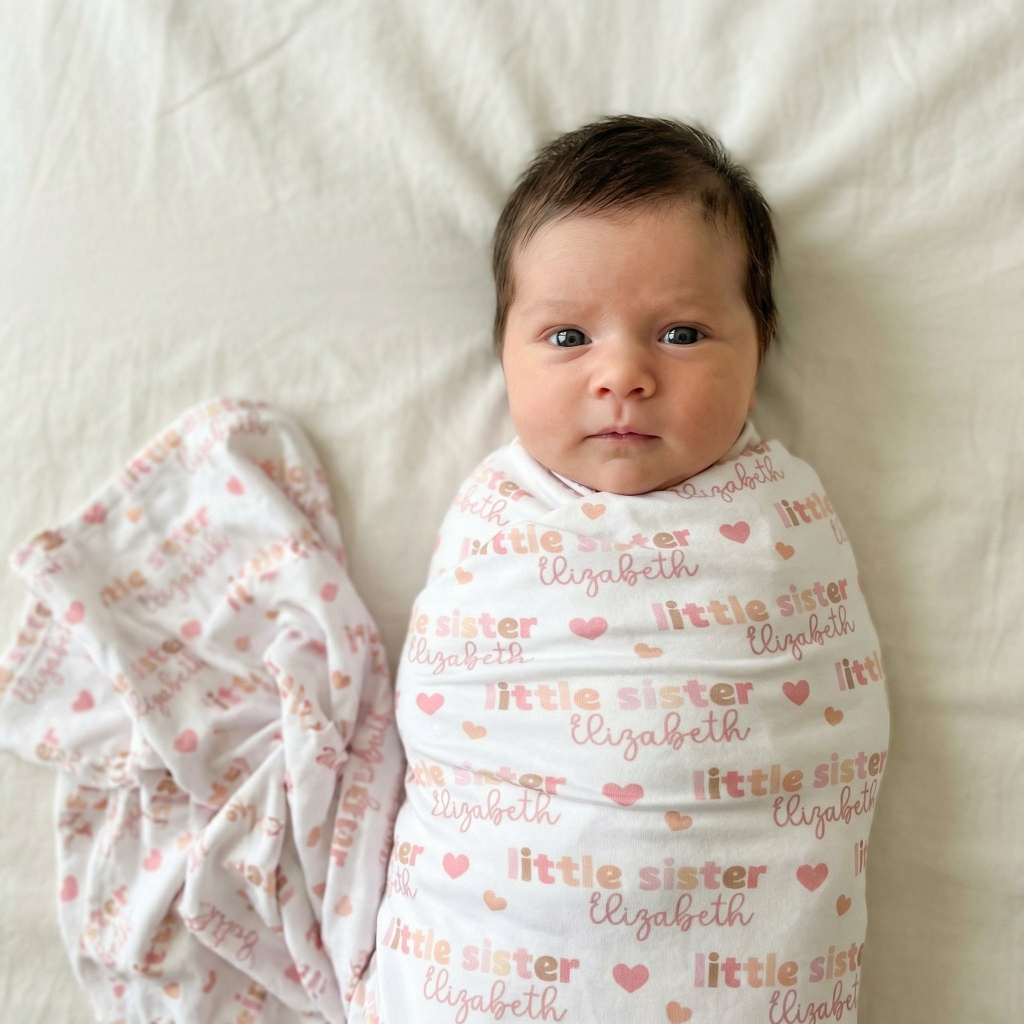 Personalized Swaddle in Little Sister