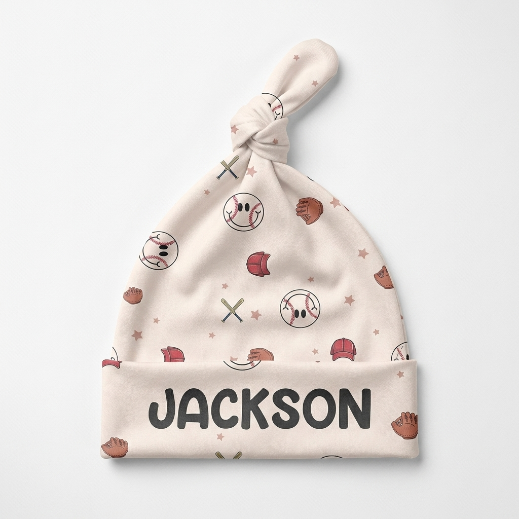 Personalized Knotted Hat in Baseball