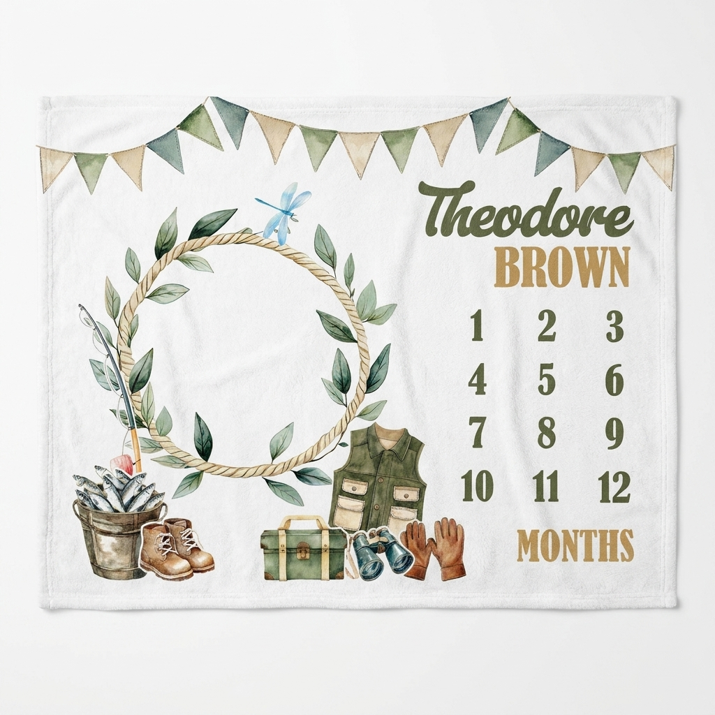 Milestone Blanket in Fishing Buddy