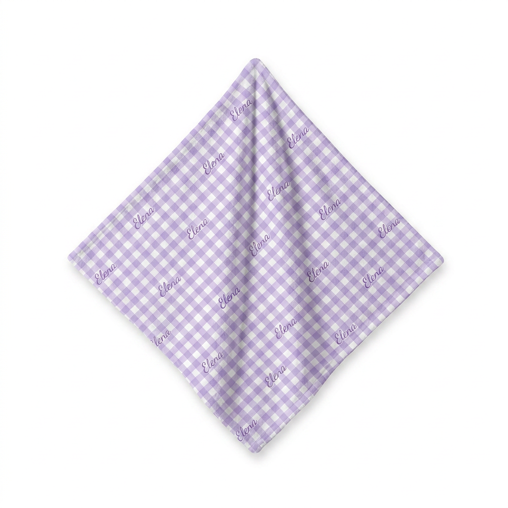 Personalized Mini Lovey in Lilac Gingham