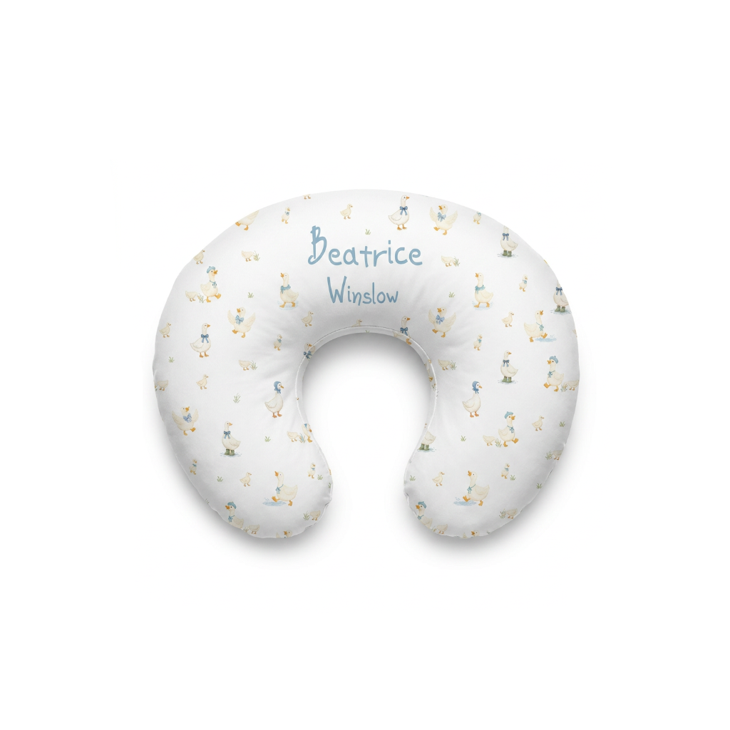 Personalized Nursing Pillow Cover in Silly Goose