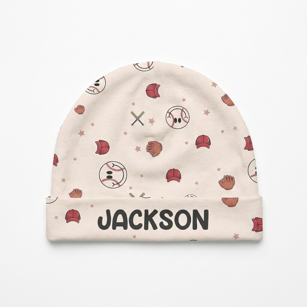 Personalized Beanie in Baseball
