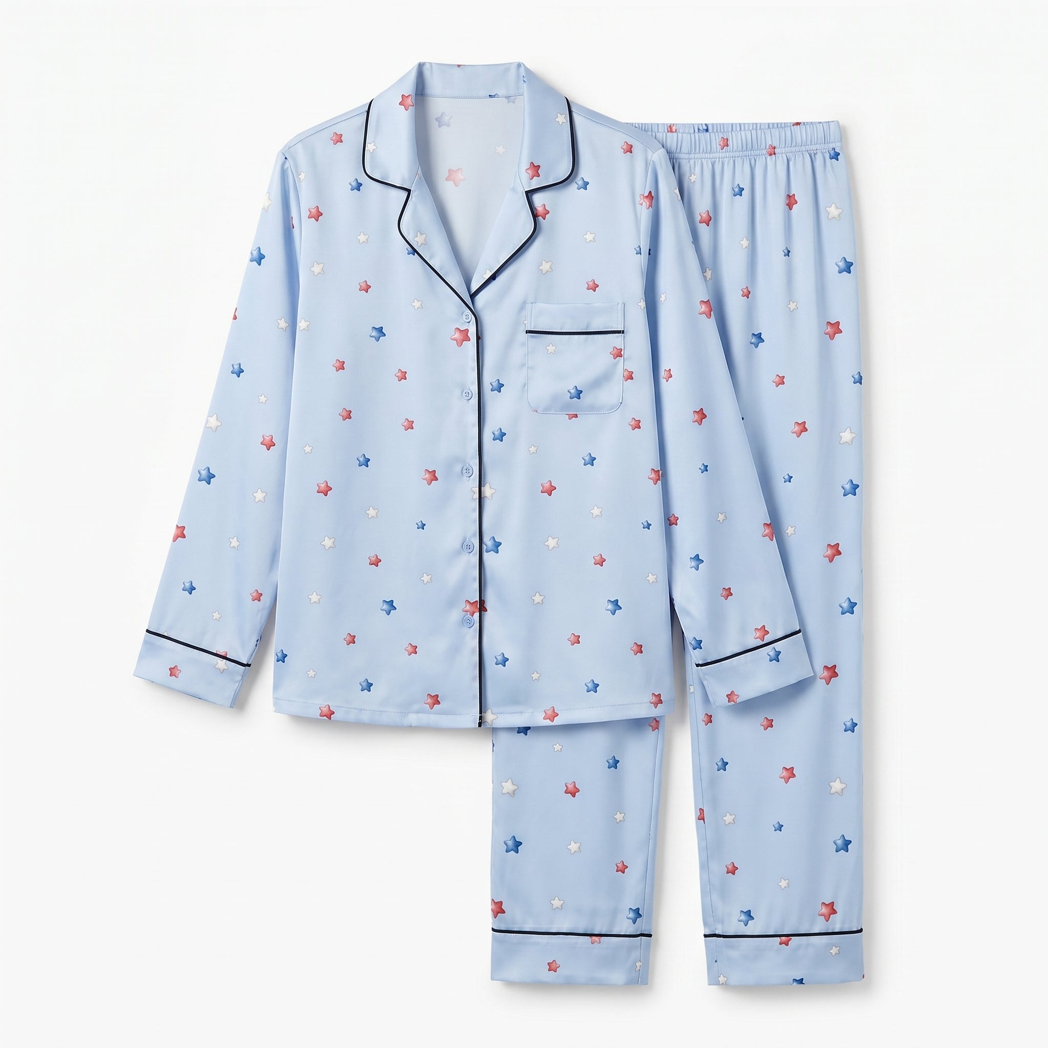 Long-sleeved Kid's Pajama Set in July Twinkle