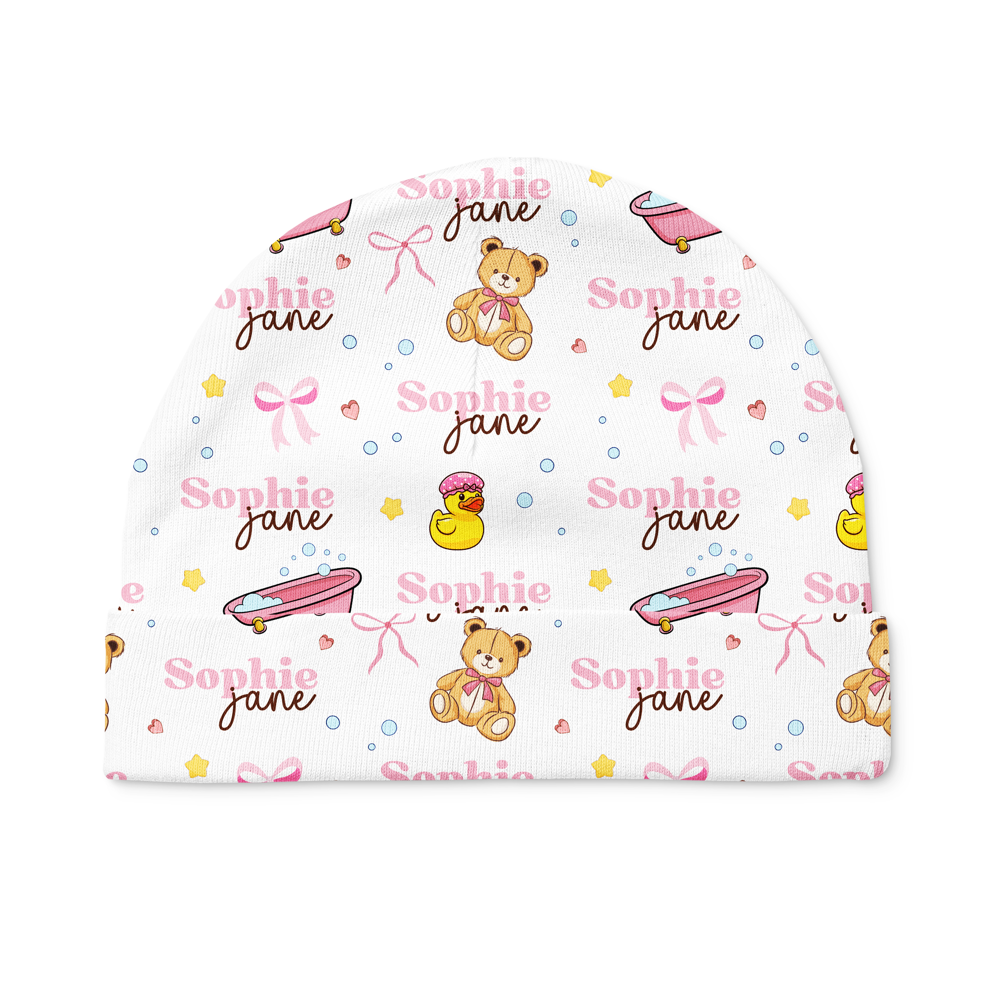 Personalized Beanie in Bathtime Besties