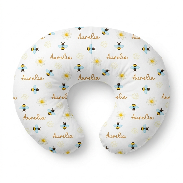 Personalized Nursing Pillow Cover in BeeBee