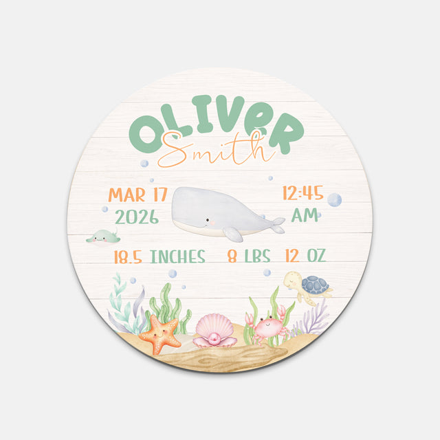 Birth Stats Sign in Sea Animals