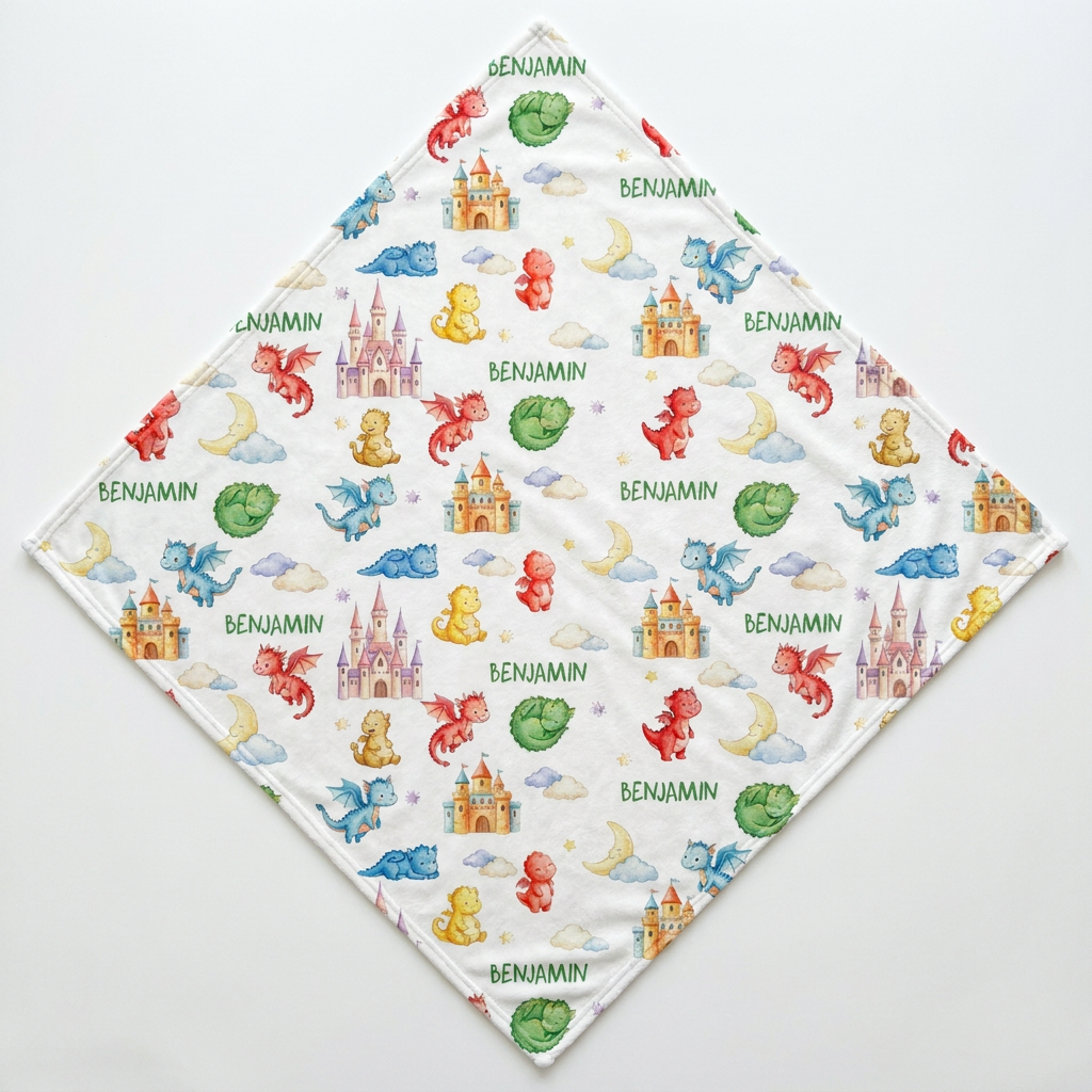 Personalized Baby Hooded Towel in Dragon Kingdom
