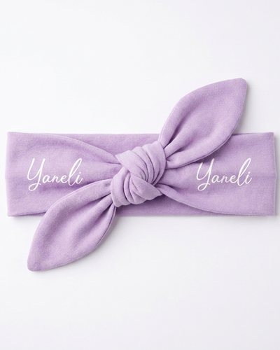 Personalized Knotted Headband in Lavender