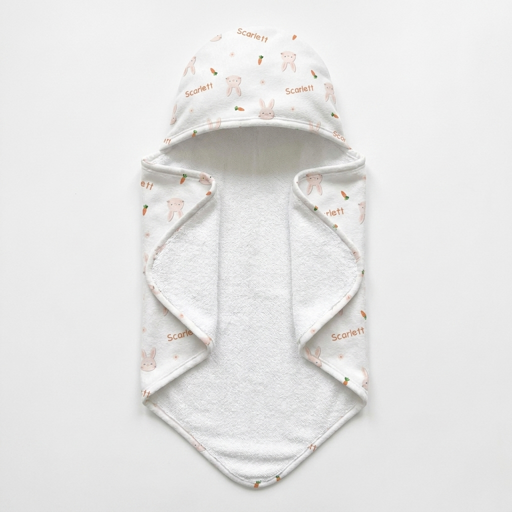 Personalized Hooded Towels in Tiny