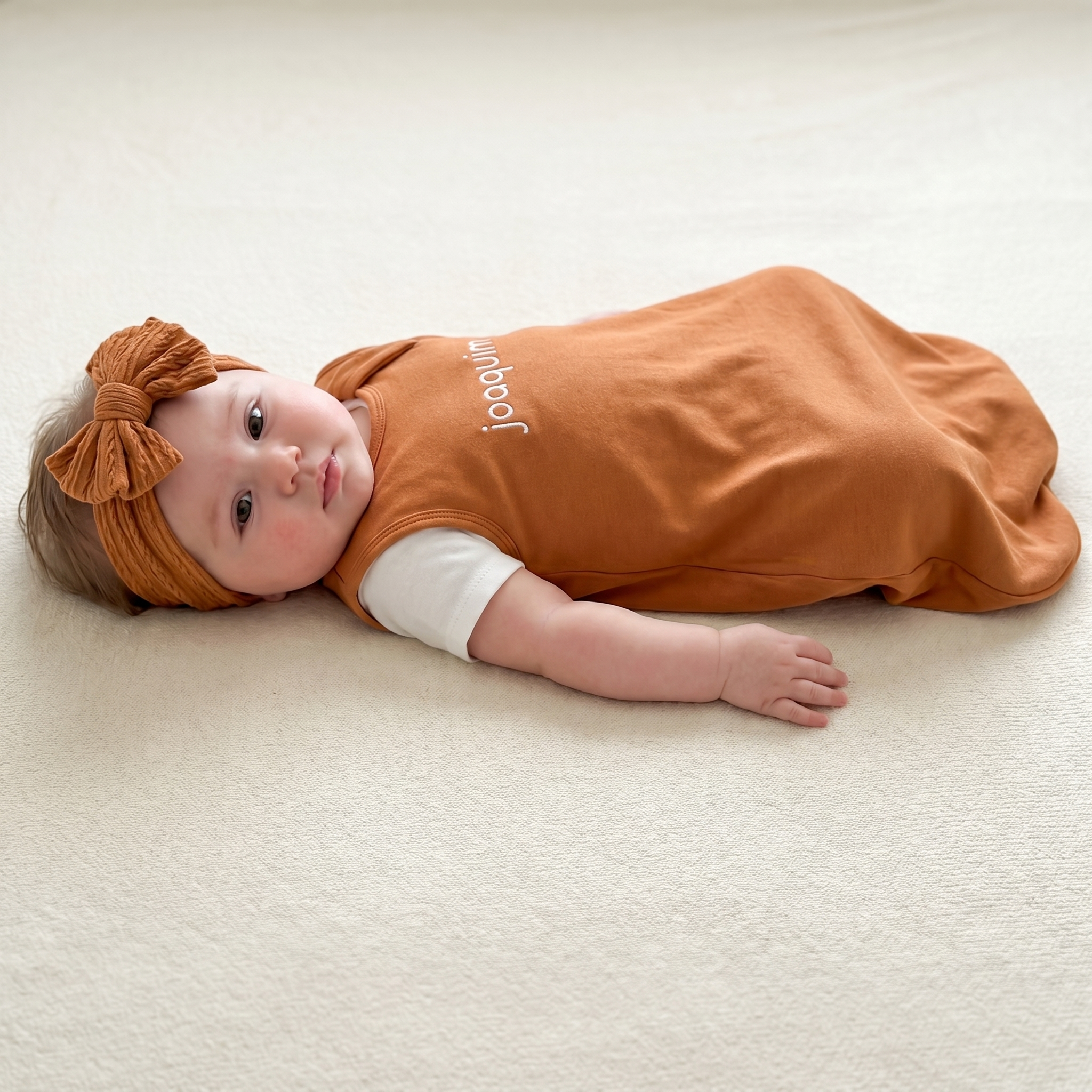 Soft Knit Bow Headband in Brown