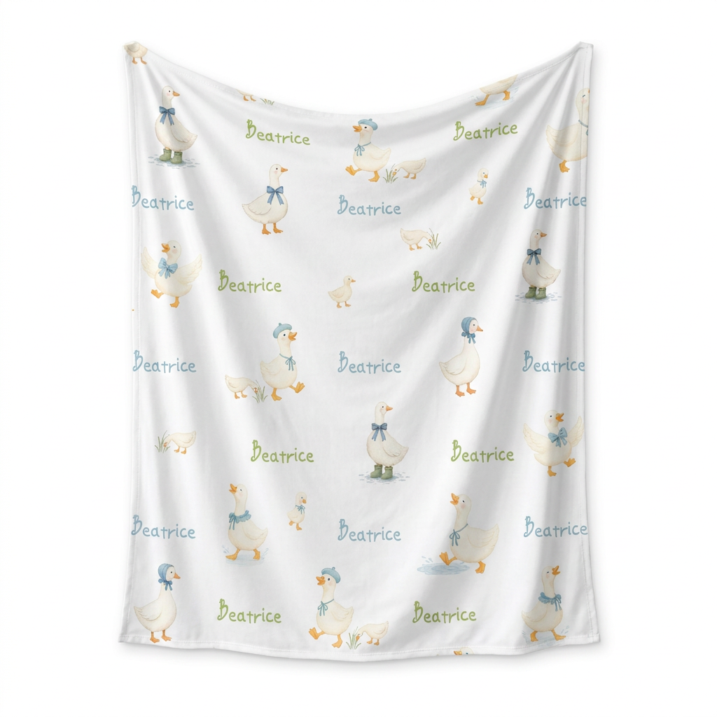 Personalized Swaddle in Silly Goose