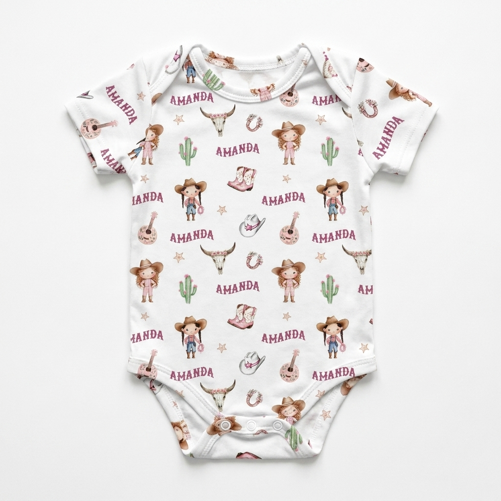 Personalized Bodysuit in Western Girl