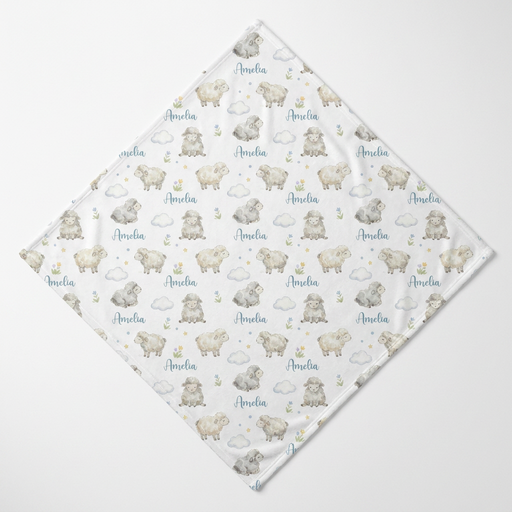 Personalized Hooded Towels in Lamb