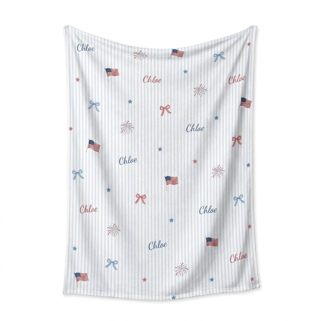 Personalized Swaddle in Patriotic