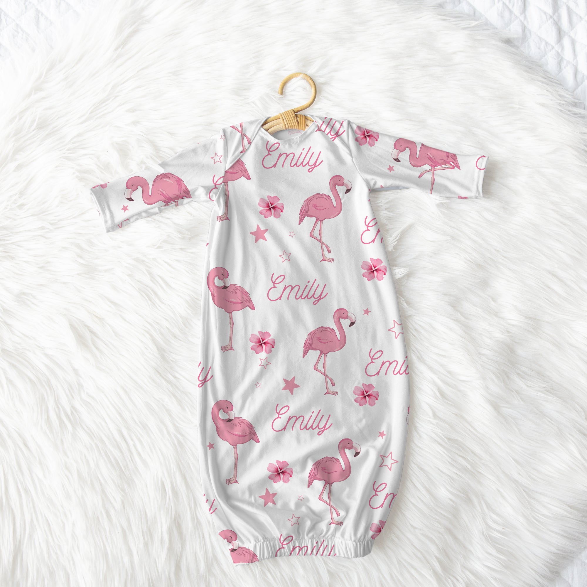 Personalized Sleep Gown in Flamingo