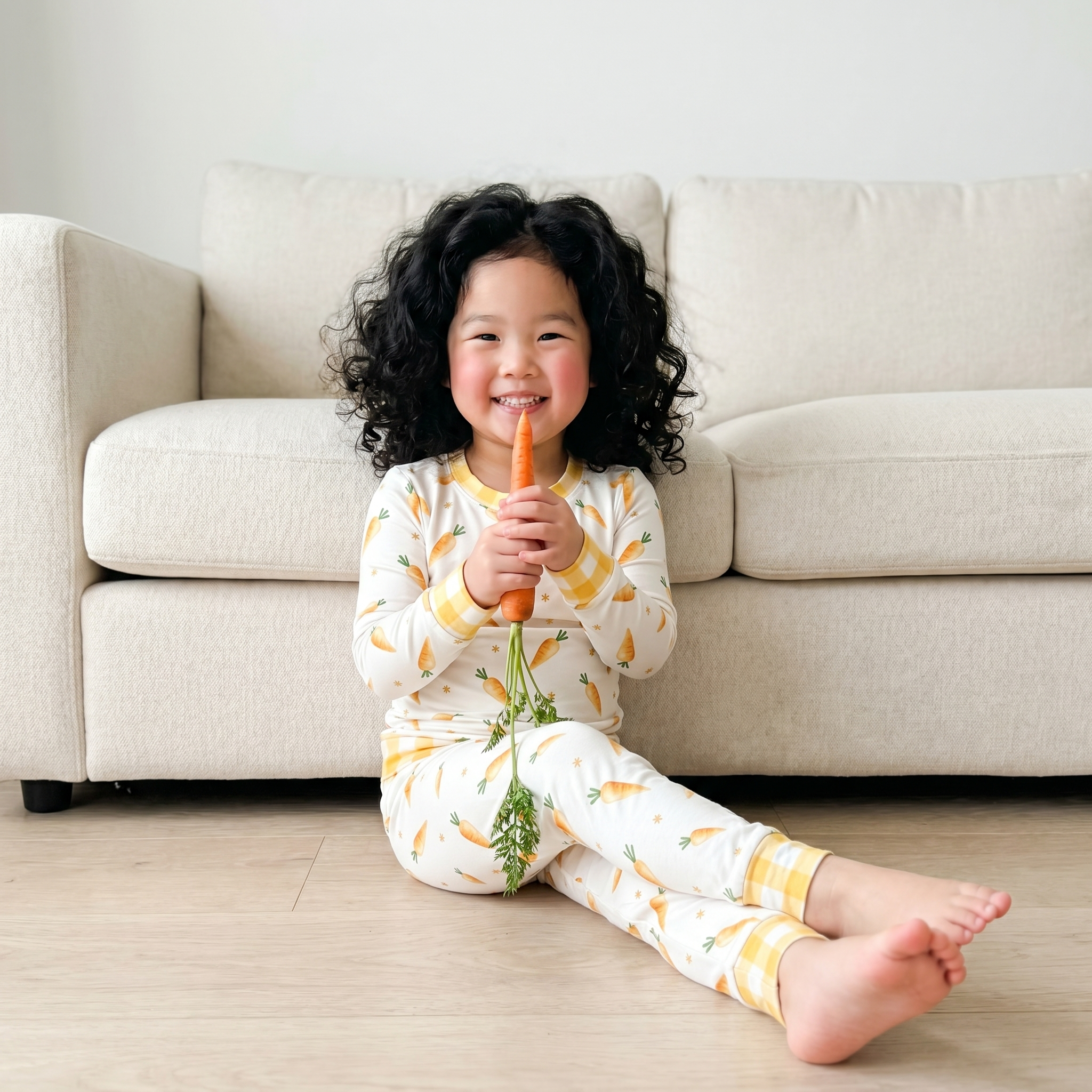 Pajama Set in Carrot