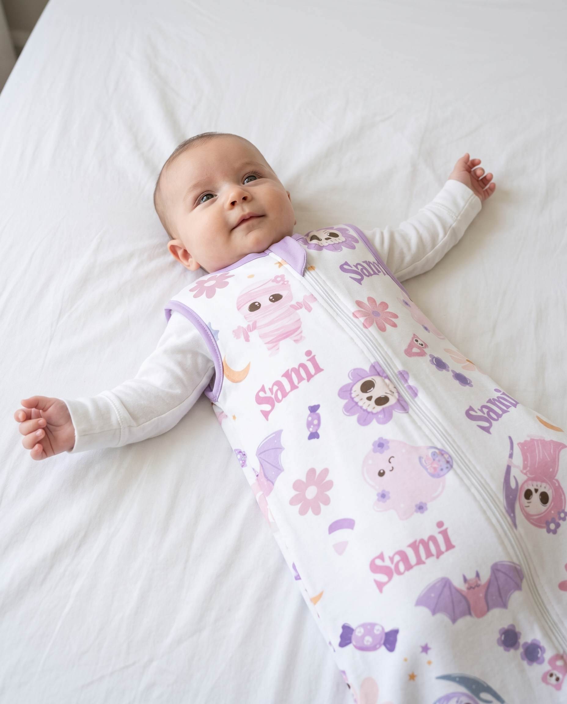 Personalized Sleep Bag in Blush Boo