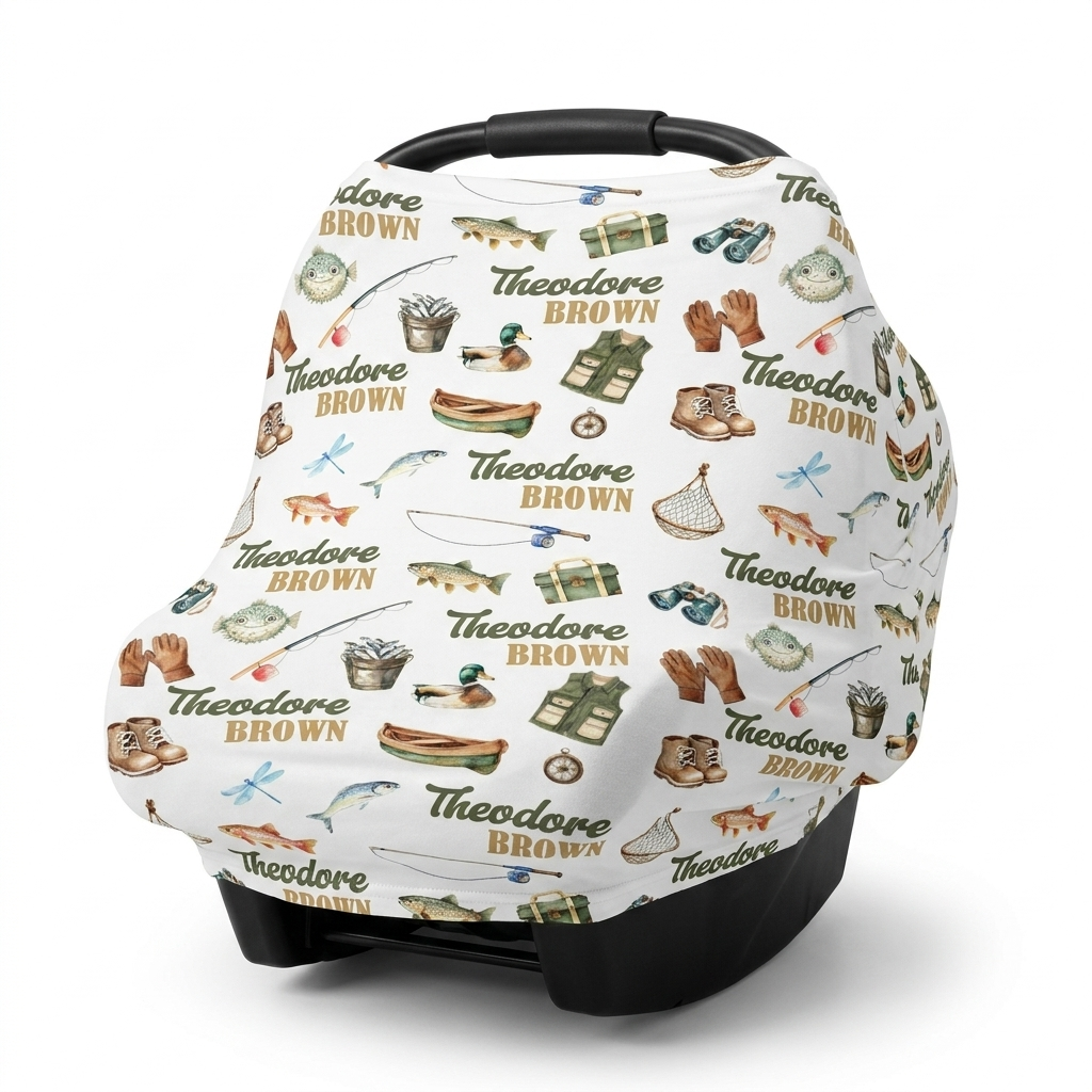 Personalized 5-in-1 Nursing Cover in Fishing Buddy