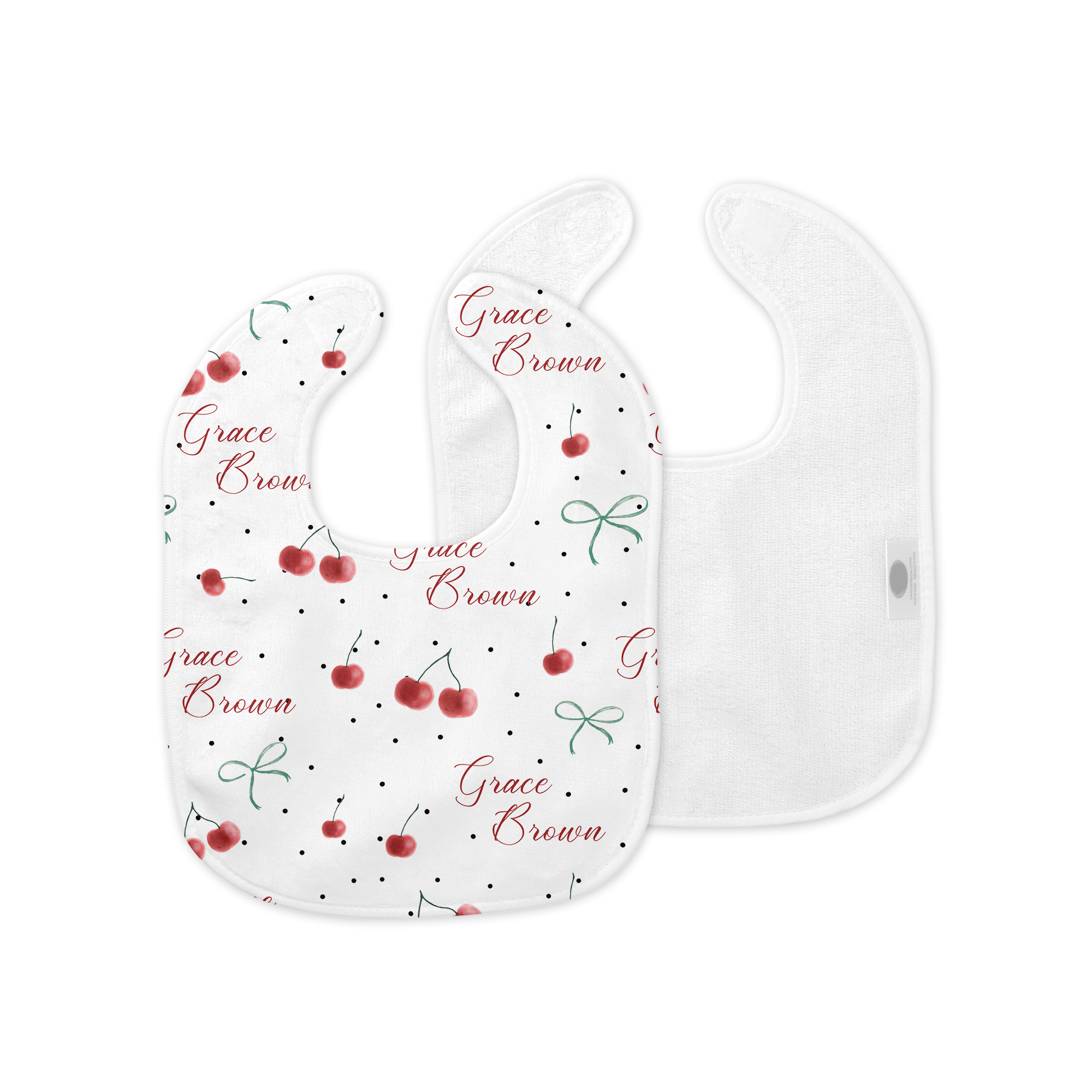 Personalized Bib and Burp Cloth Set in Cherished Baby