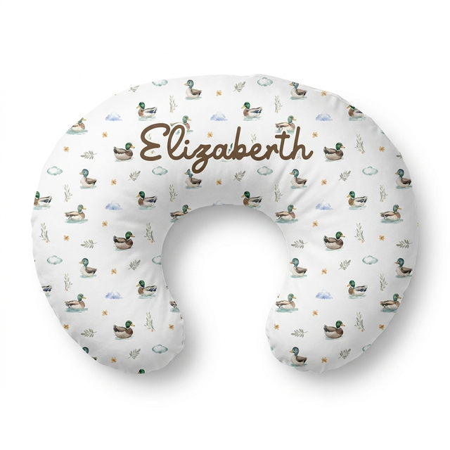 Personalized Nursing Pillow Cover in Mallard