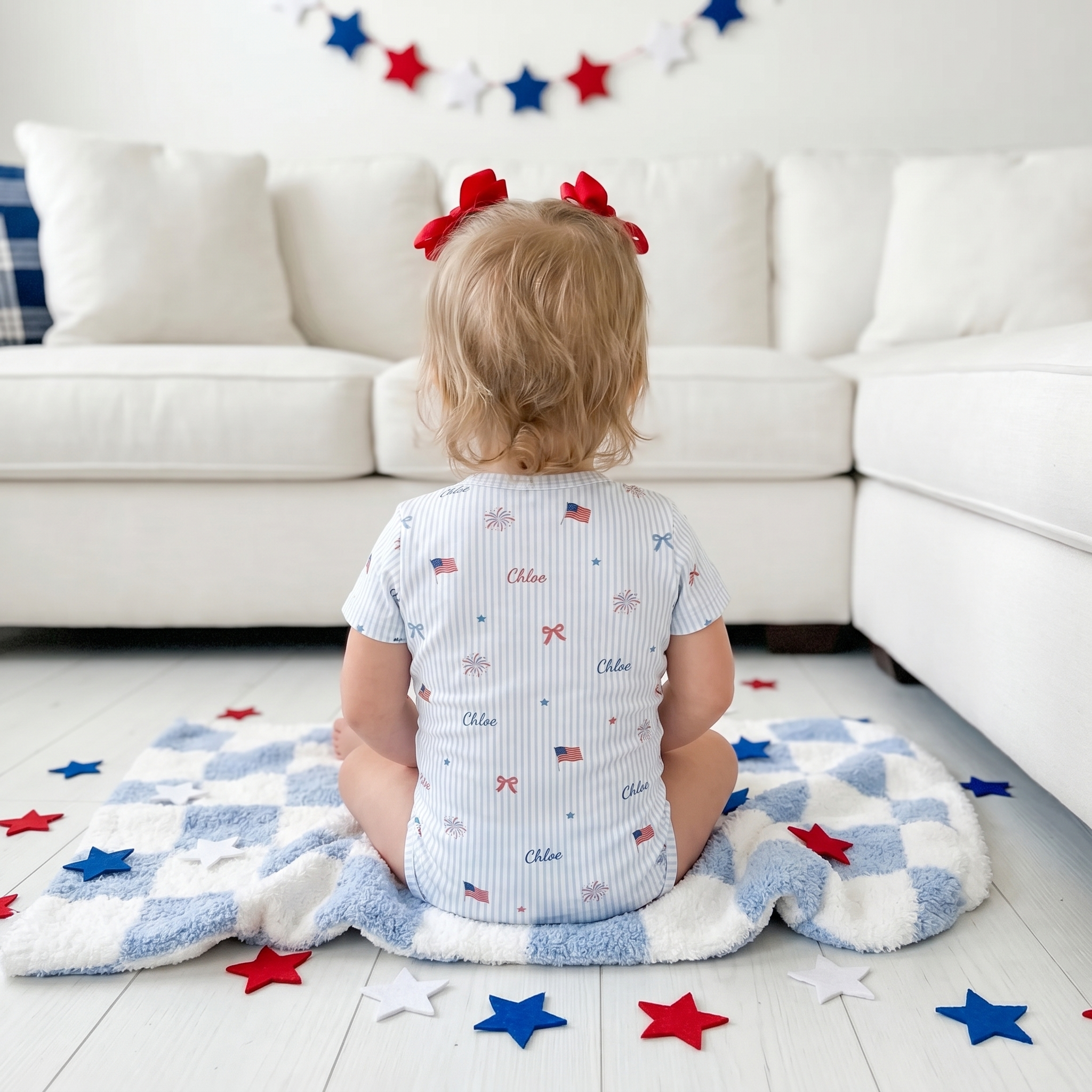 Personalized Bodysuit in Patriotic