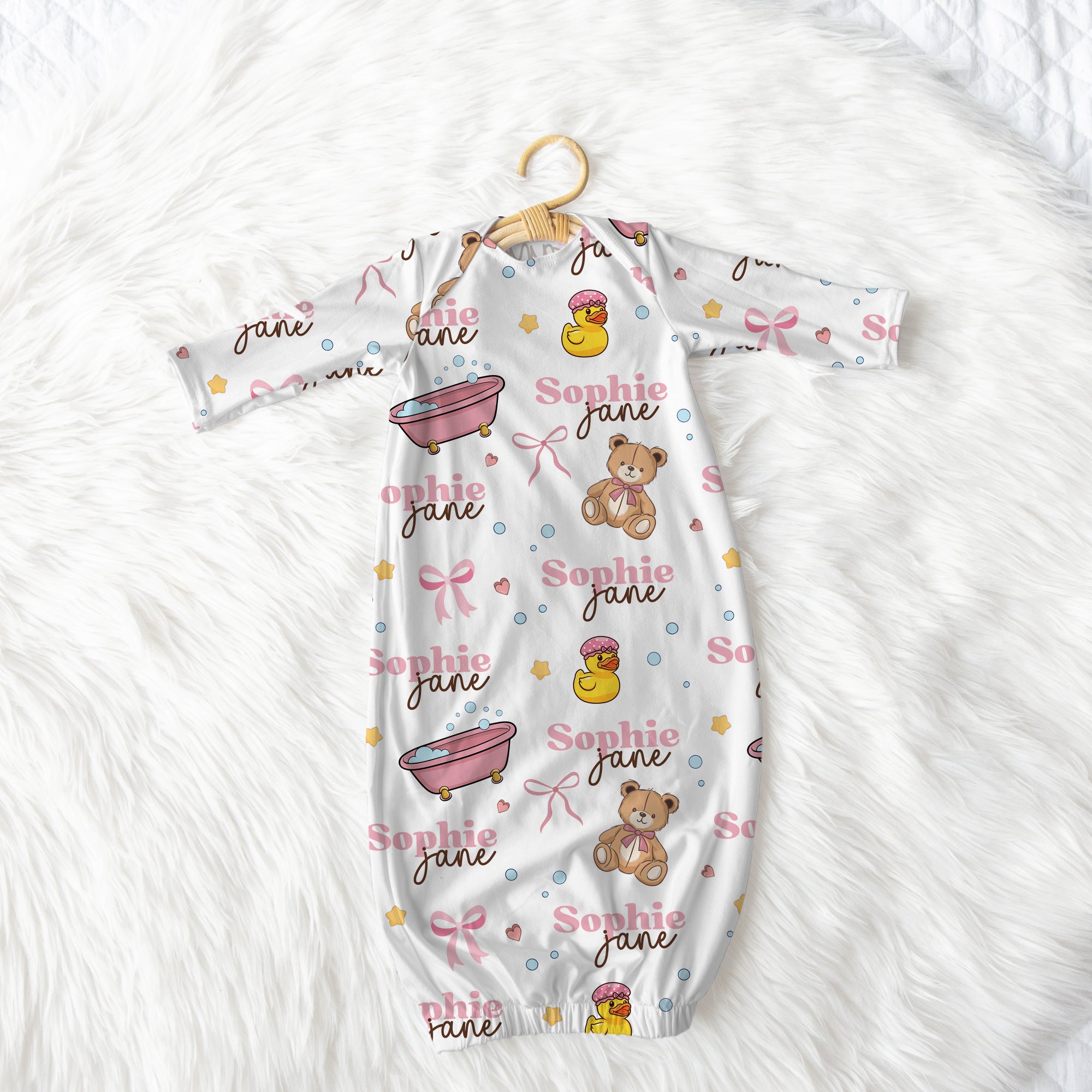 Personalized Sleep Gown in Bathtime Besties