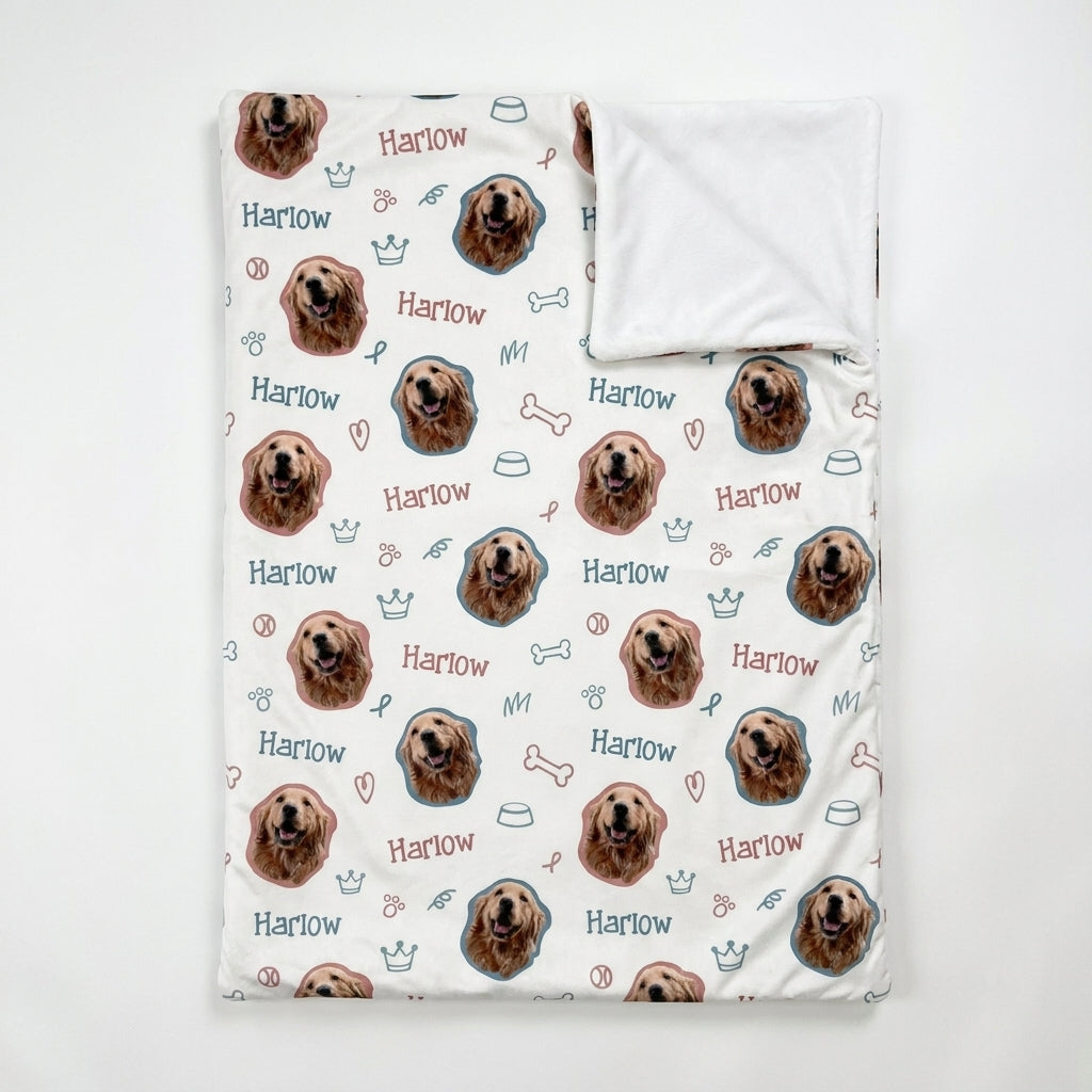 Personalized Sleeping Bag in Puppy Portrait