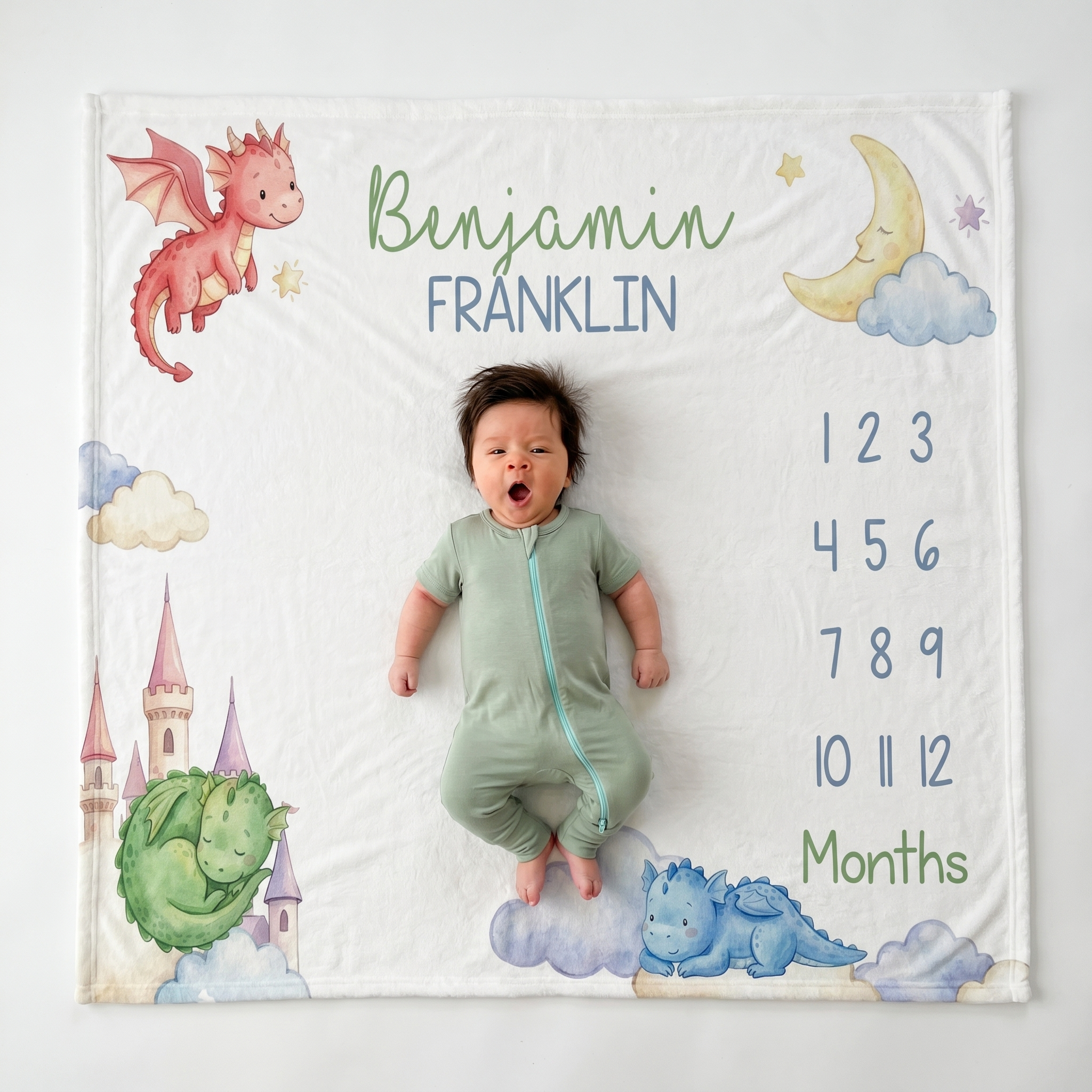 Milestone Blanket in Dragon Kingdom