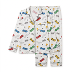 Long-Sleeved Women's Pajama Set in Pit Crew