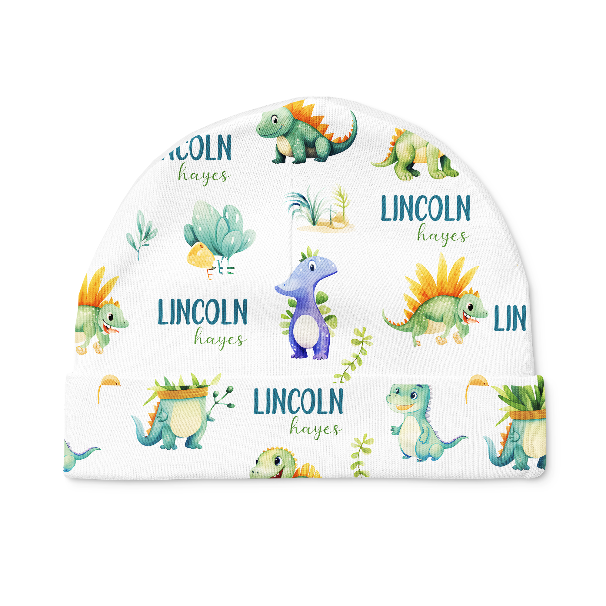 Personalized Beanie in Dinosaur Boy