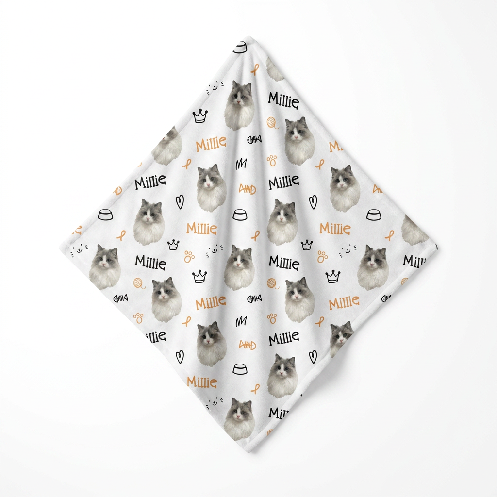 Personalized Mini Lovey in Kitty Portrait