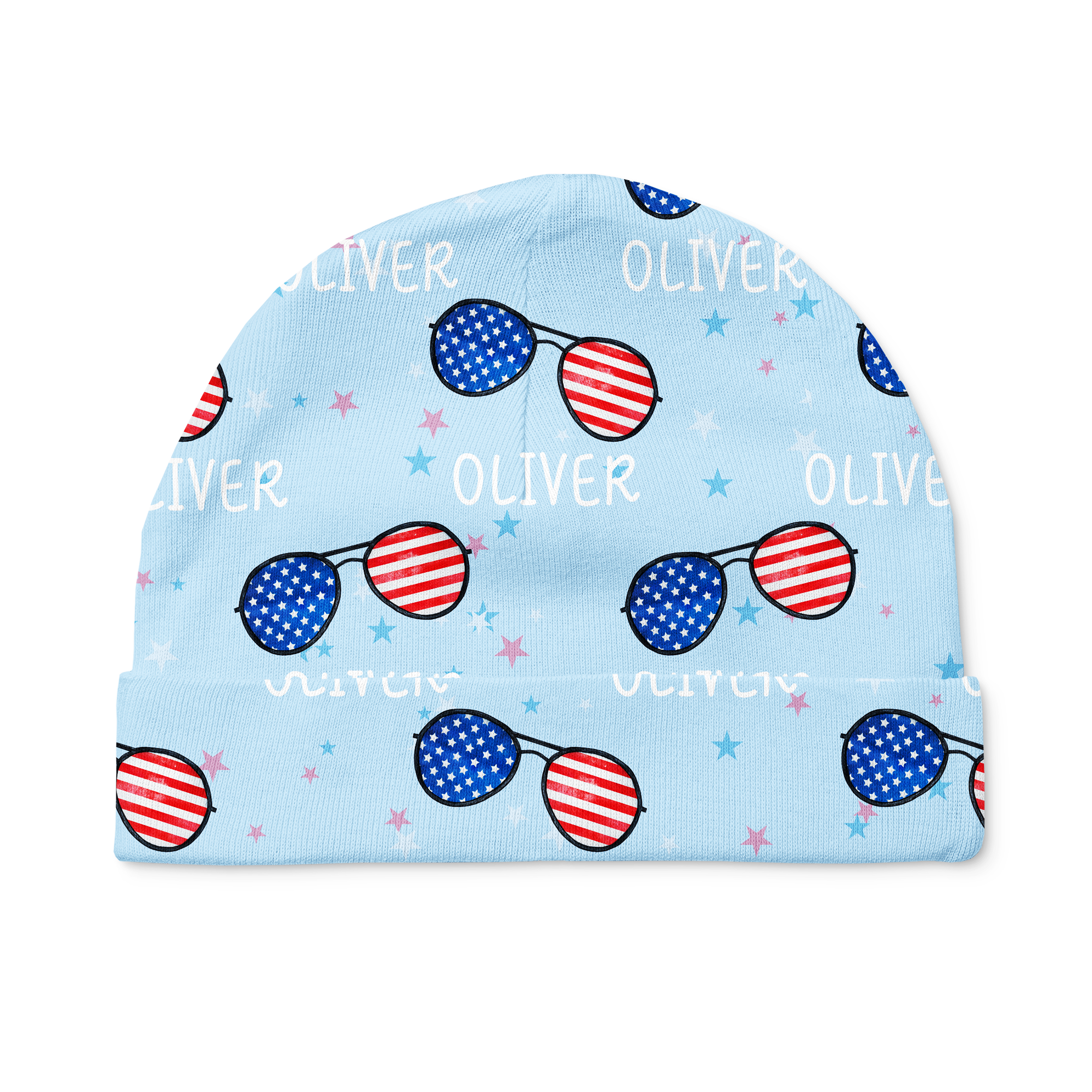 Personalized Beanie in Patriotic