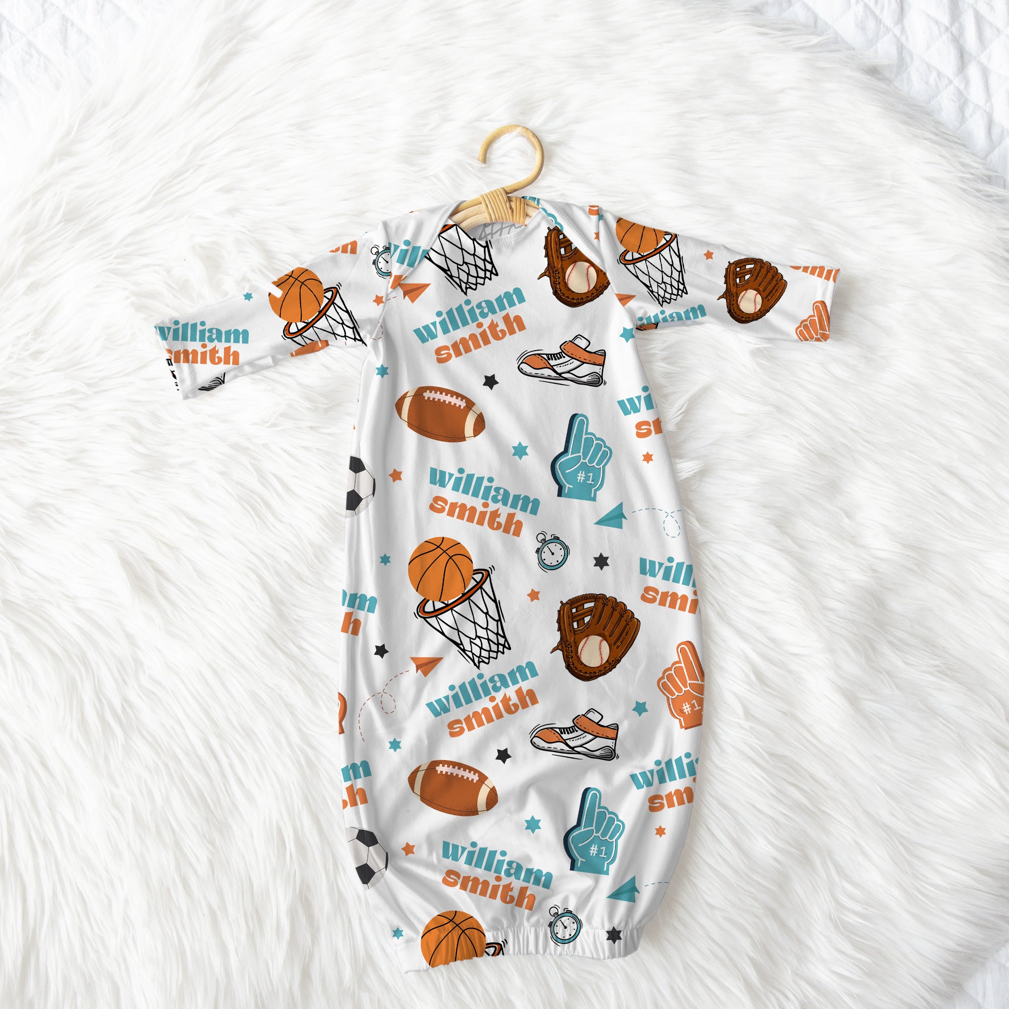 Personalized Sleep Gown in Half Time