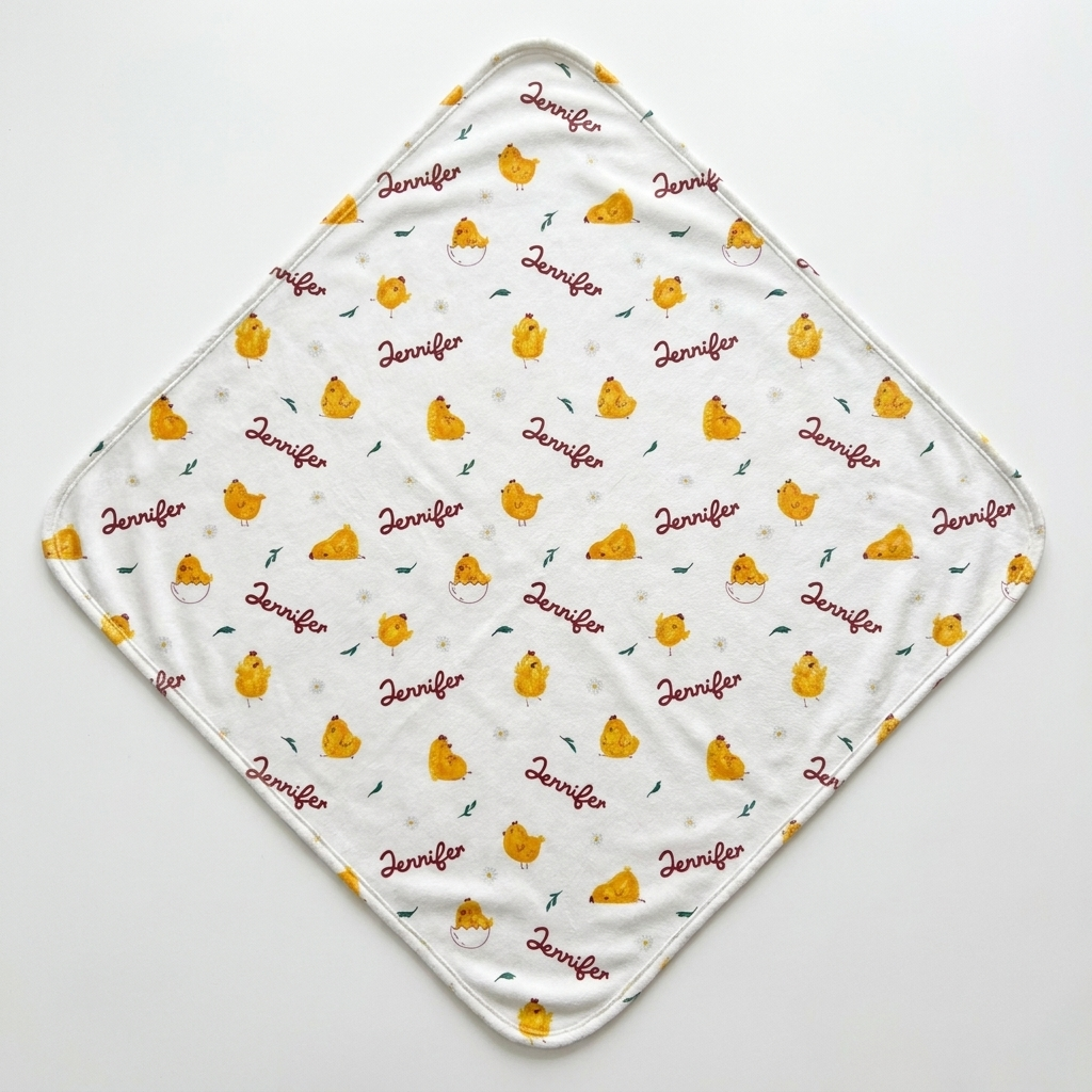 Kids Hooded Towel in Little Chick
