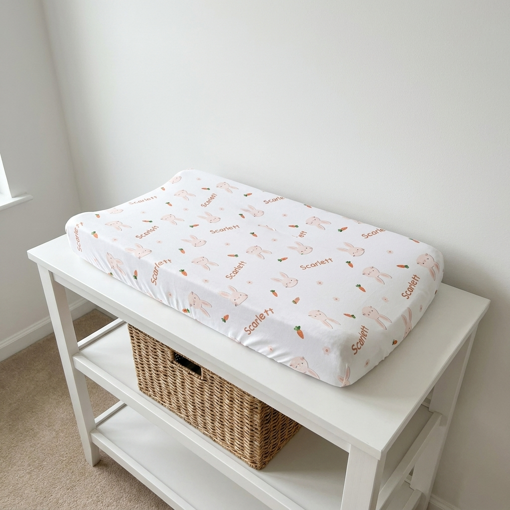 Personalized Changing Pad Cover in Tiny