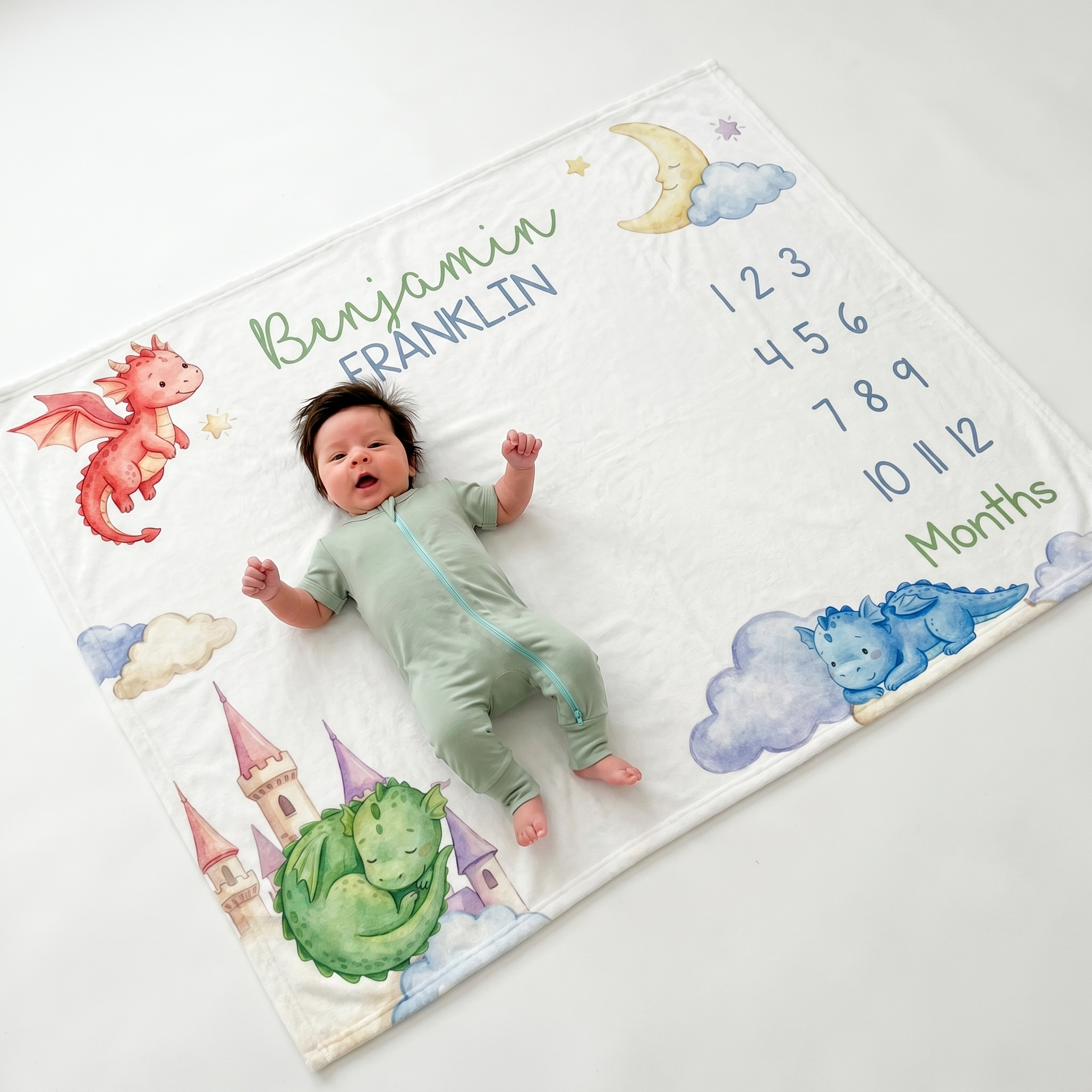 Milestone Blanket in Dragon Kingdom