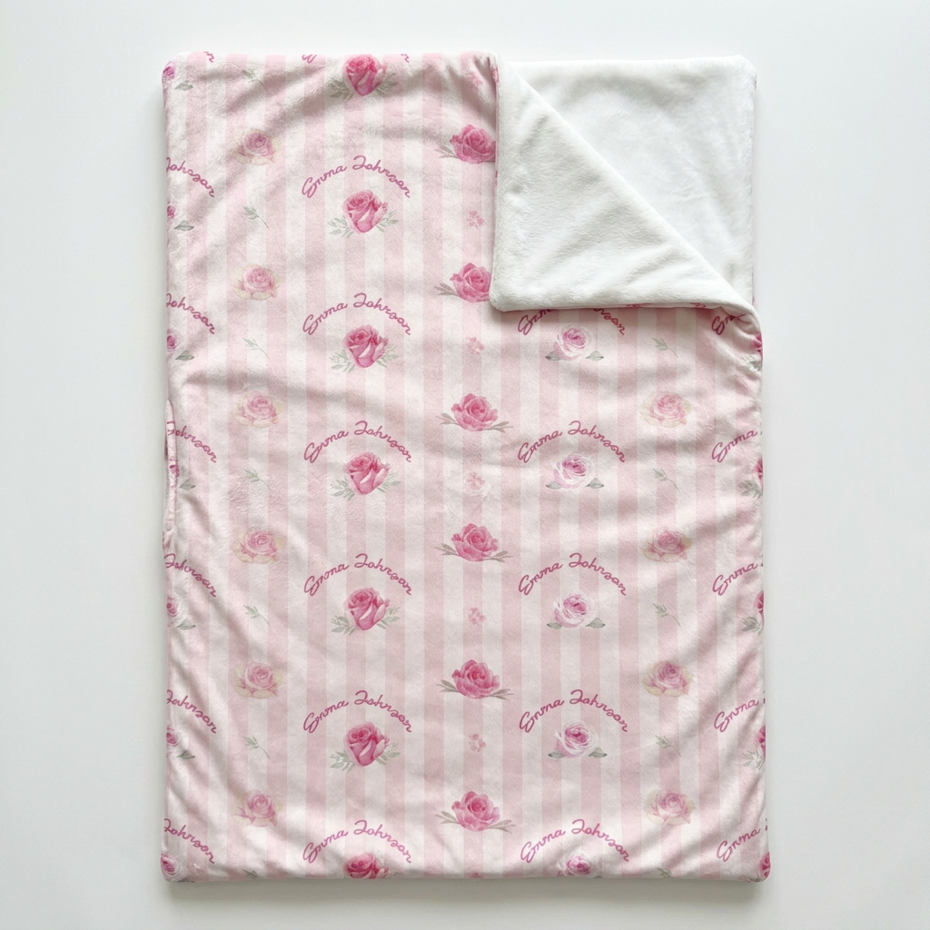 Personalized Sleeping Bag in Rosy