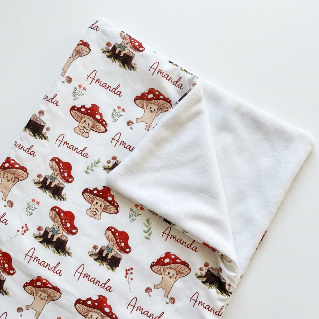 Personalized Sleeping Bag in Mushroom