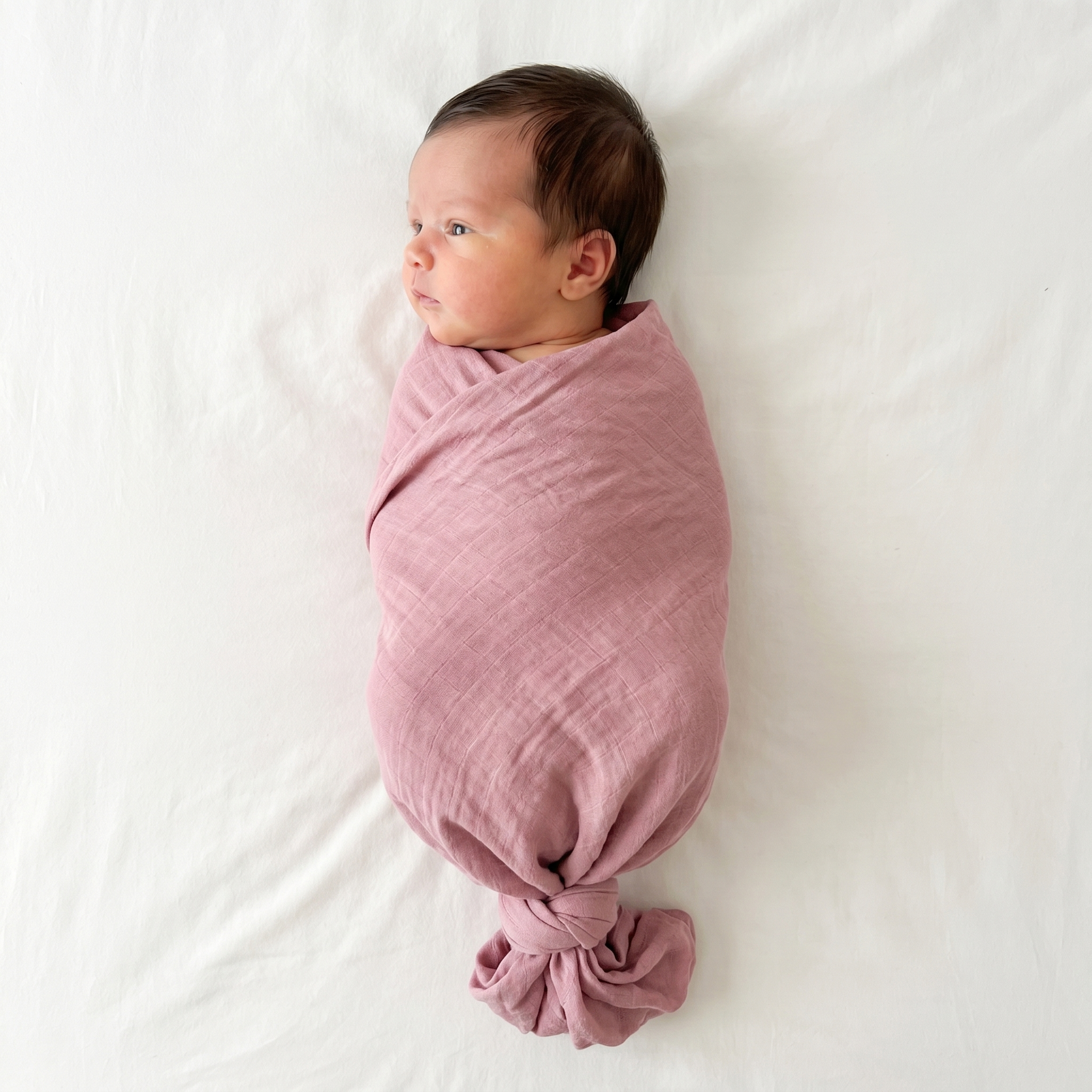 Muslin Swaddle in Dark Pink