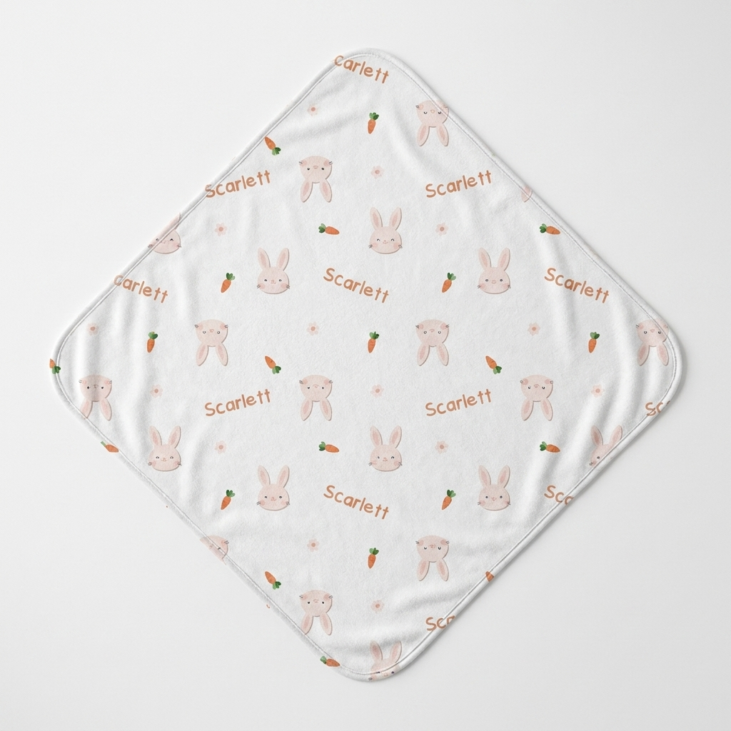 Personalized Hooded Towels in Tiny