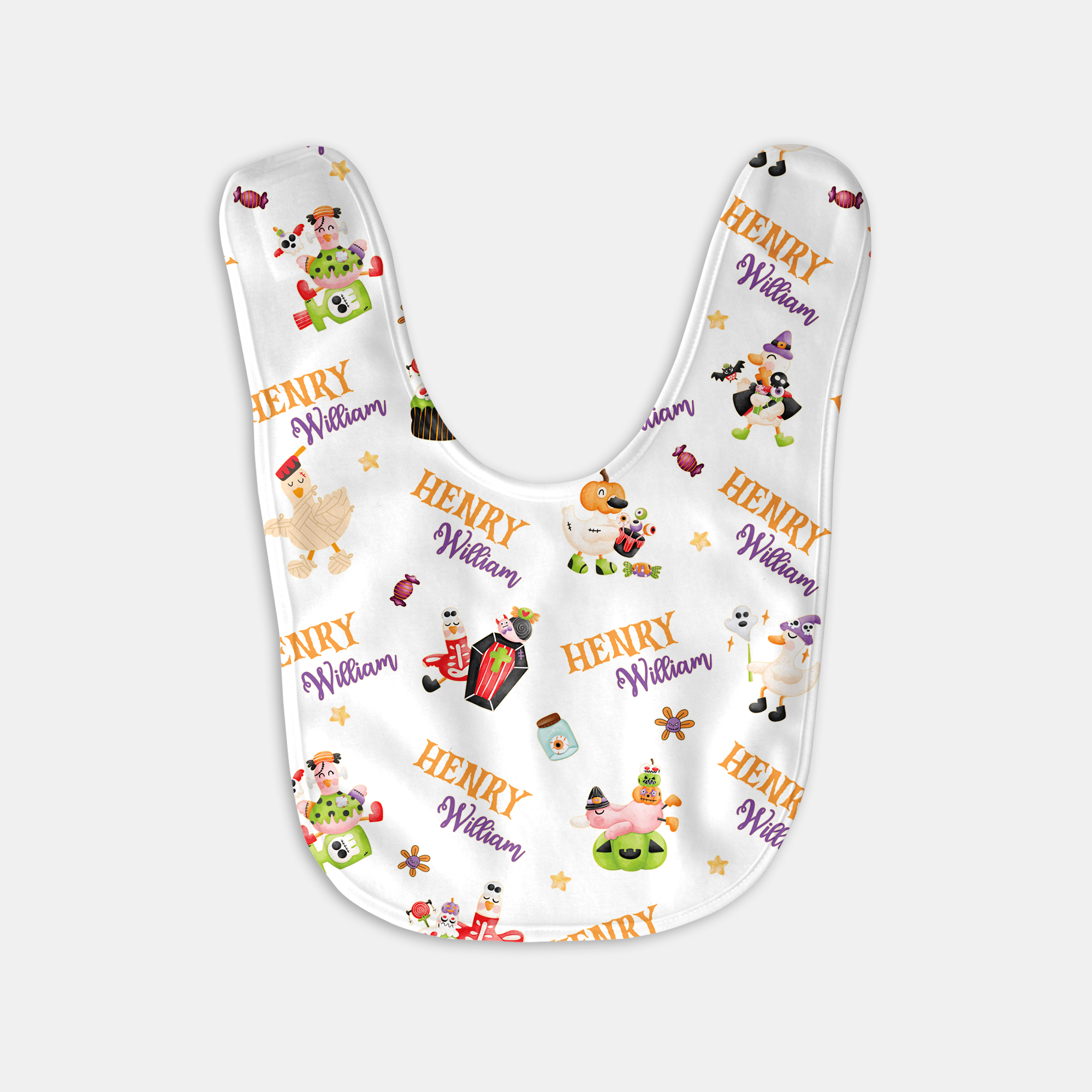 Personalized Bib and Burp Cloth Set in Goose in Booland