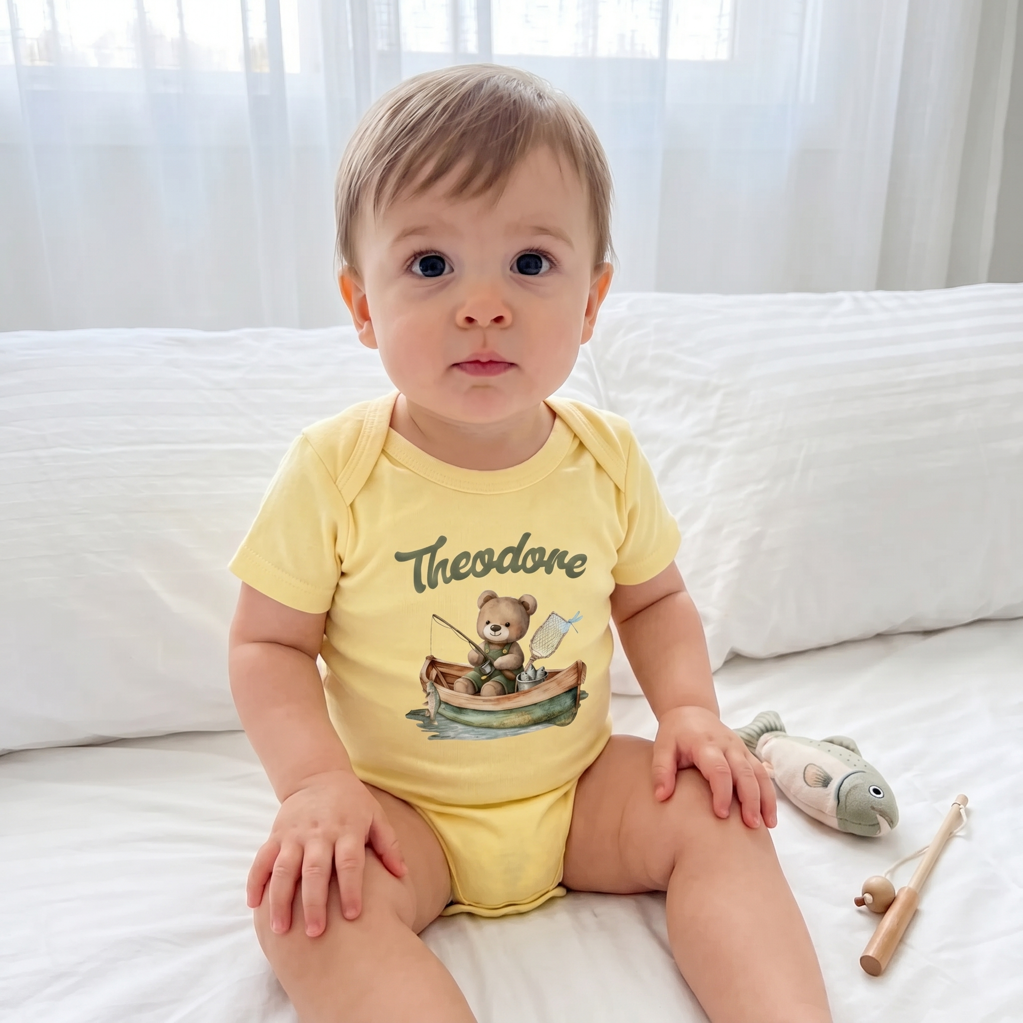 Personalized Graphic Bodysuit in Fishing Buddy