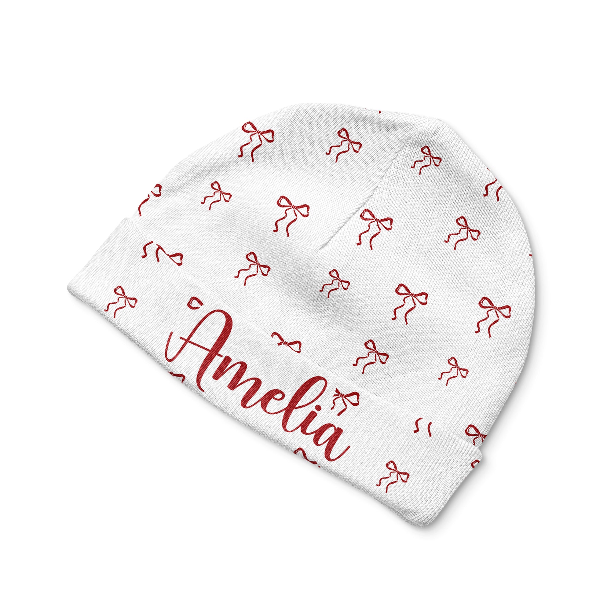Personalized Beanie in Coquette Ribbon