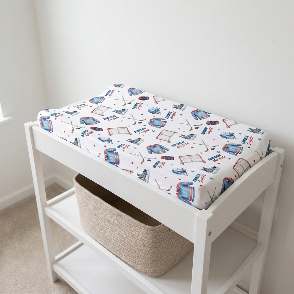 Personalized Changing Pad Cover in Ice Hockey