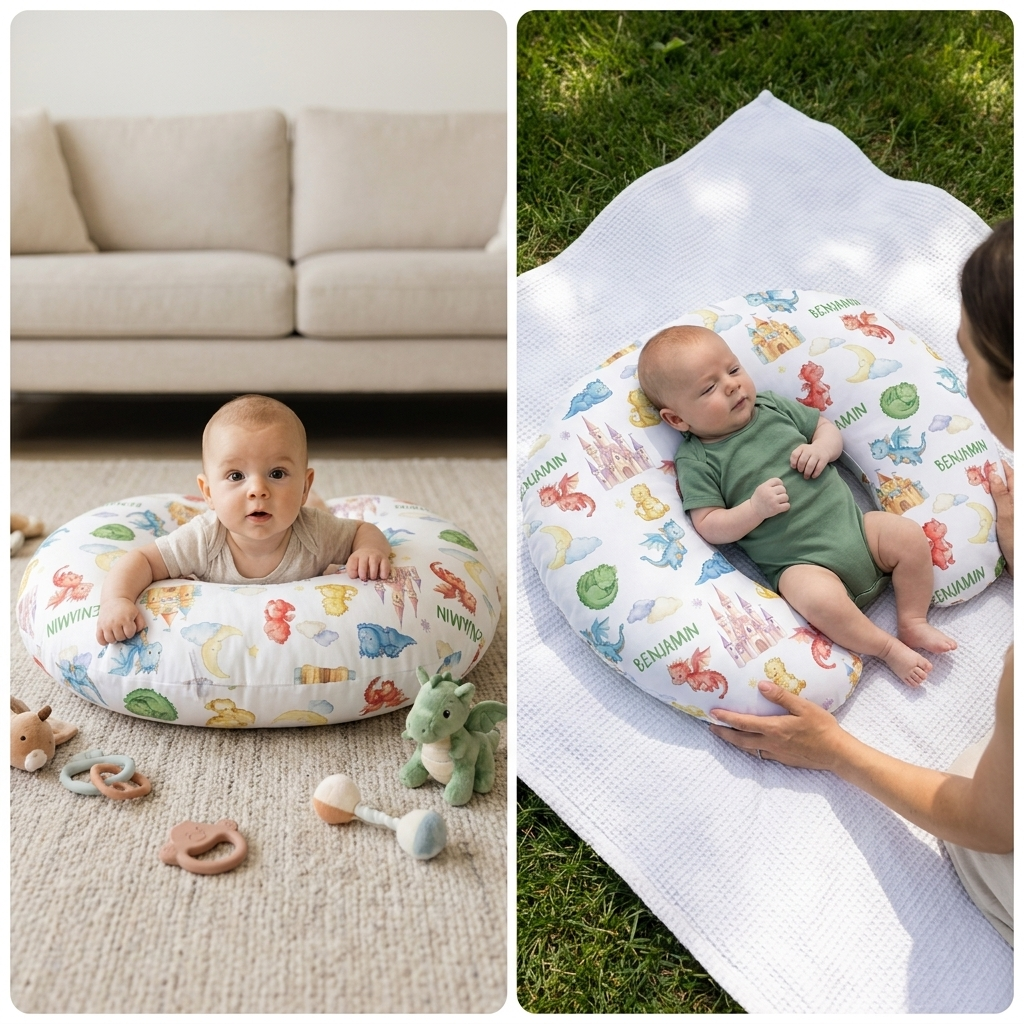 Personalized Nursing Pillow Cover in Dragon Kingdom