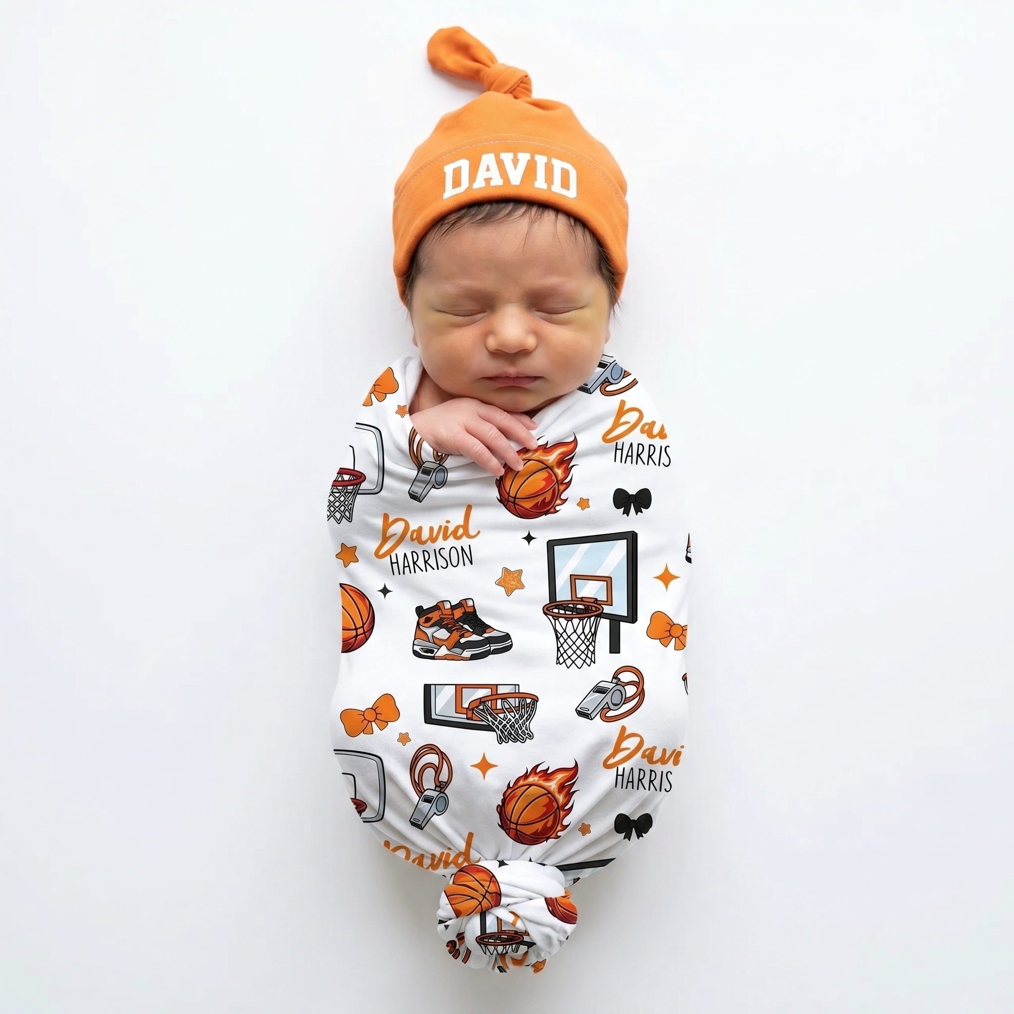 Personalized Swaddle in Basketball