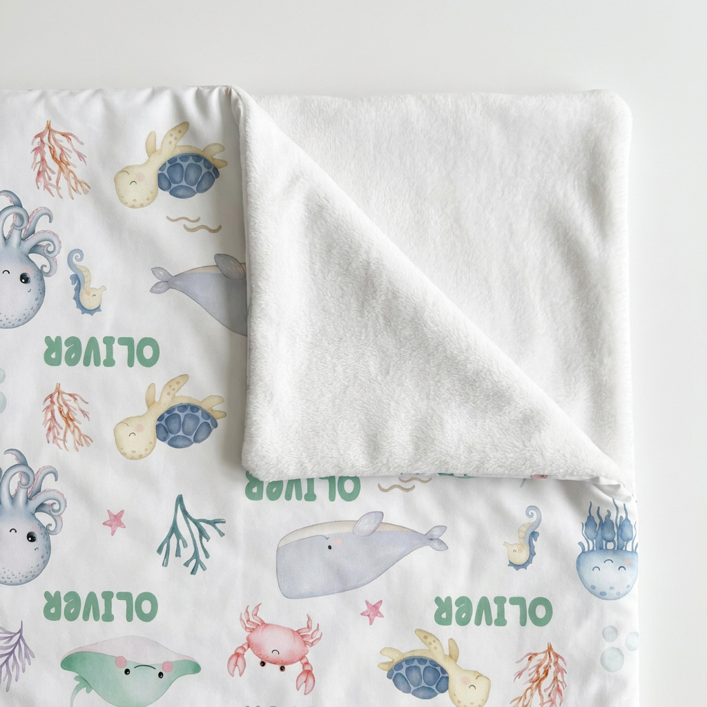 Personalized Sleeping Bag in Sea Animals
