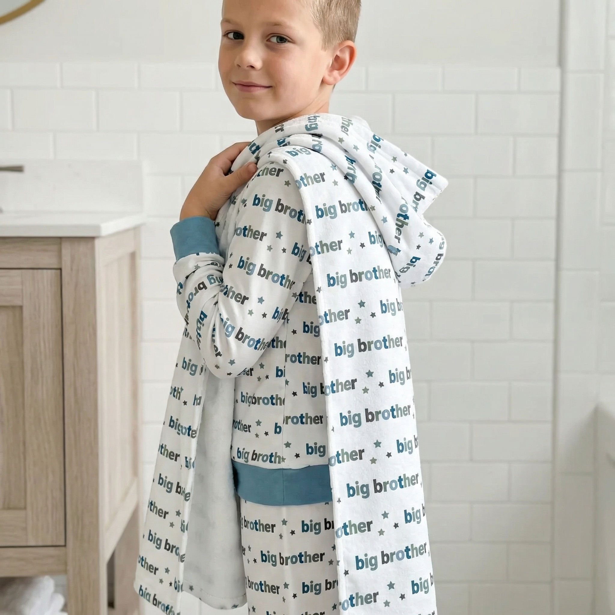 Kids Hooded Towel in Big Brother