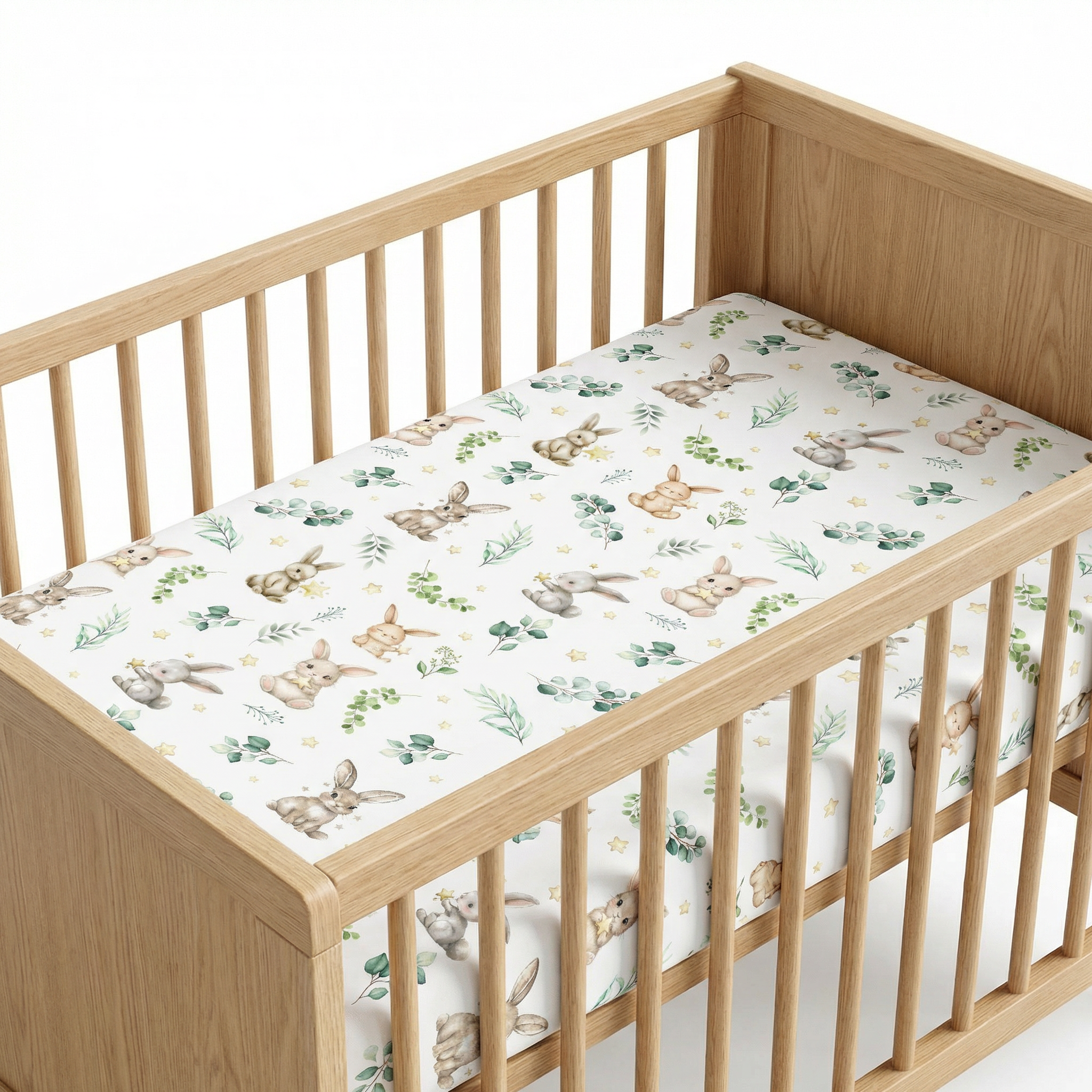 Crib Sheet in Bunny Garden